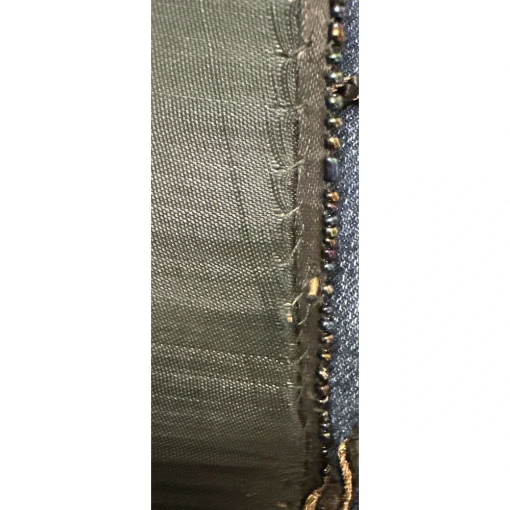 Vintage Sequin Geometric Evening Bag – Metallic Arcs & Rope Strap